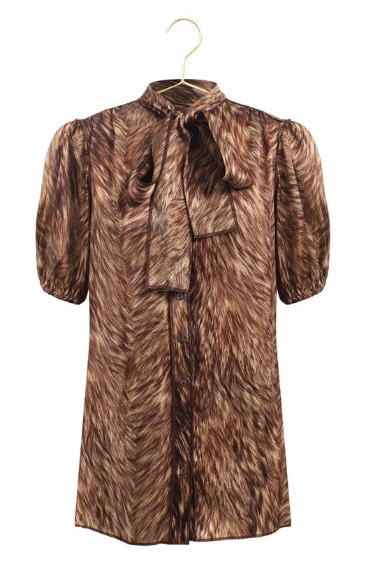 Шелковая блузка | Dolce & Gabbana | Коричневый - 1