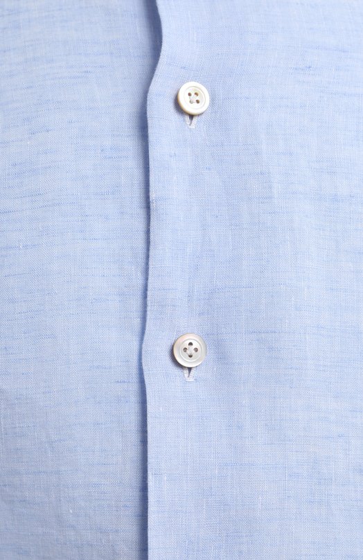 Льняная рубашка | Kiton | Голубой - 3
