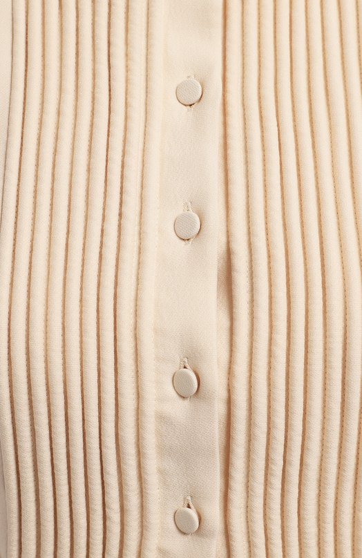 Платье из шерсти и шелка | Valentino | Кремовый - 3