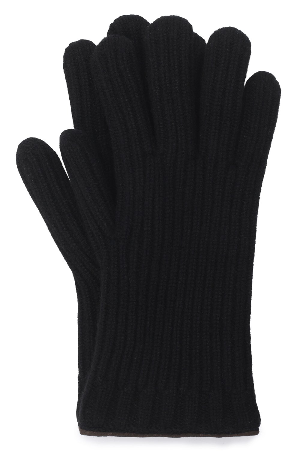 Кашемировые перчатки с отделкой из кожи | Loro Piana | Чёрный - 1
