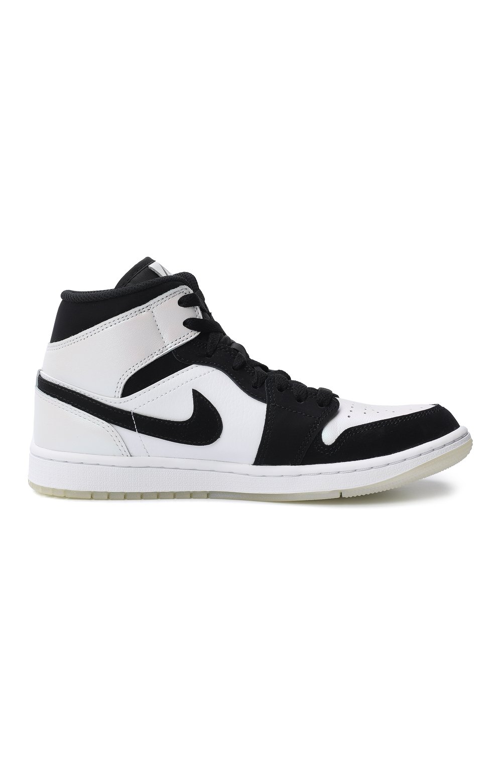 Кеды Air Jordan 1 Mid Split Black White | Nike | Чёрно-белый - 5