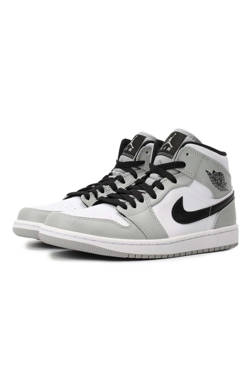 Кеды Air Jordan 1 Mid Light Smoke Grey | Nike | Серый - 1