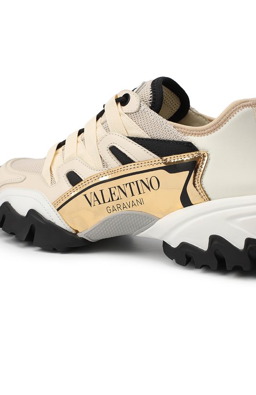 Текстильные кроссовки Climbers | Valentino | Бежевый - 8