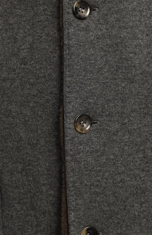 Пальто с меховой подкладкой | Loro Piana | Серый - 3