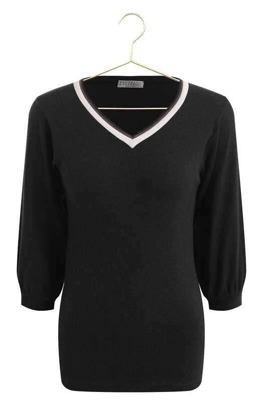 Хлопковый пуловер | Brunello Cucinelli | Серый - 1