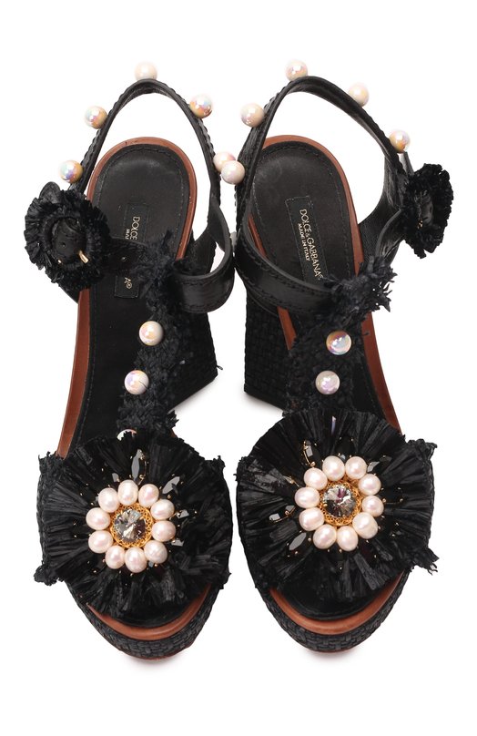 Плетеные босоножки Keira | Dolce & Gabbana | Чёрный - 2
