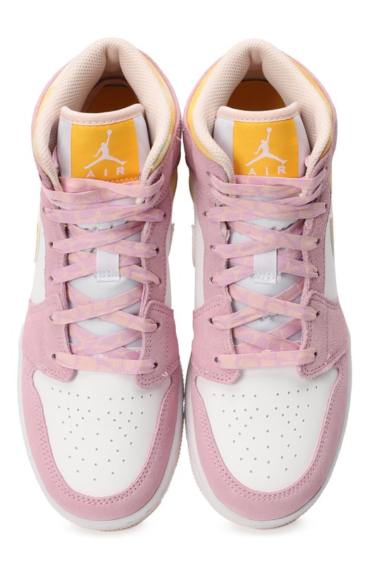 Кеды Air Jordan 1 Mid SE GS «Arctic Pink University Gold» | Nike | Розовый - 2
