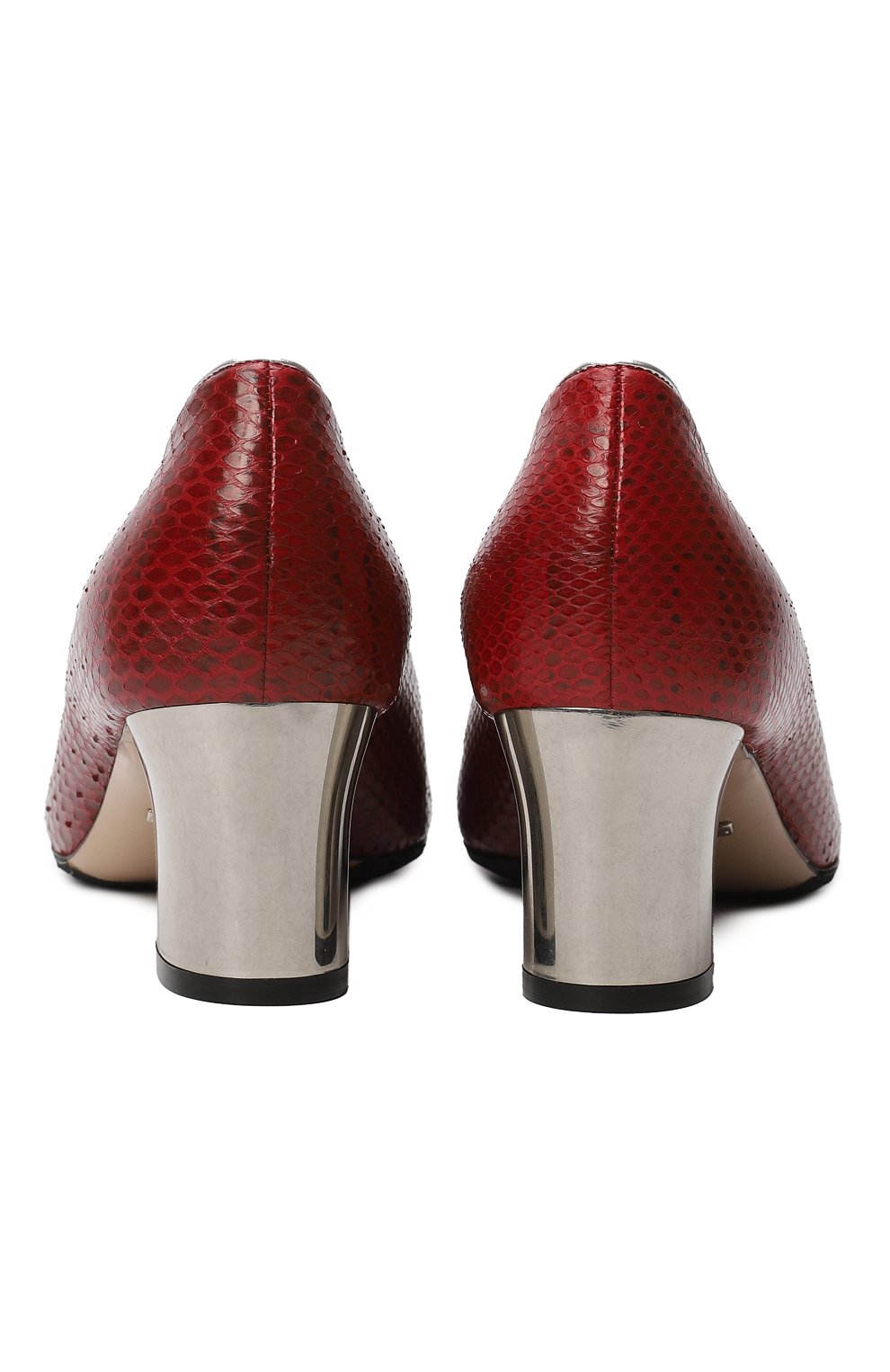 Туфли из кожи питона | Gucci | Красный - 3