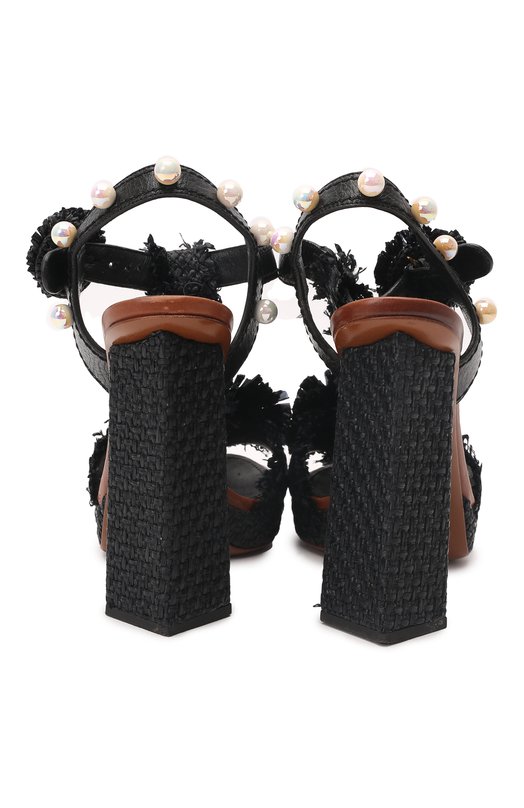 Плетеные босоножки Keira | Dolce & Gabbana | Чёрный - 3