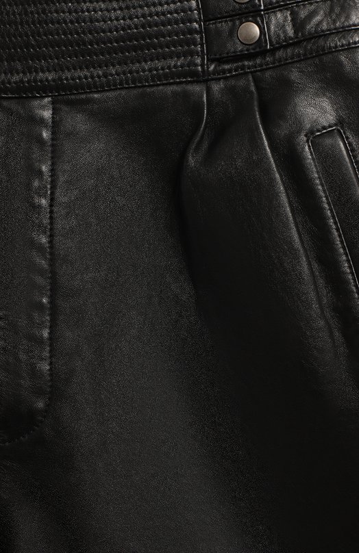 Кожаные шорты | Saint Laurent | Чёрный - 4