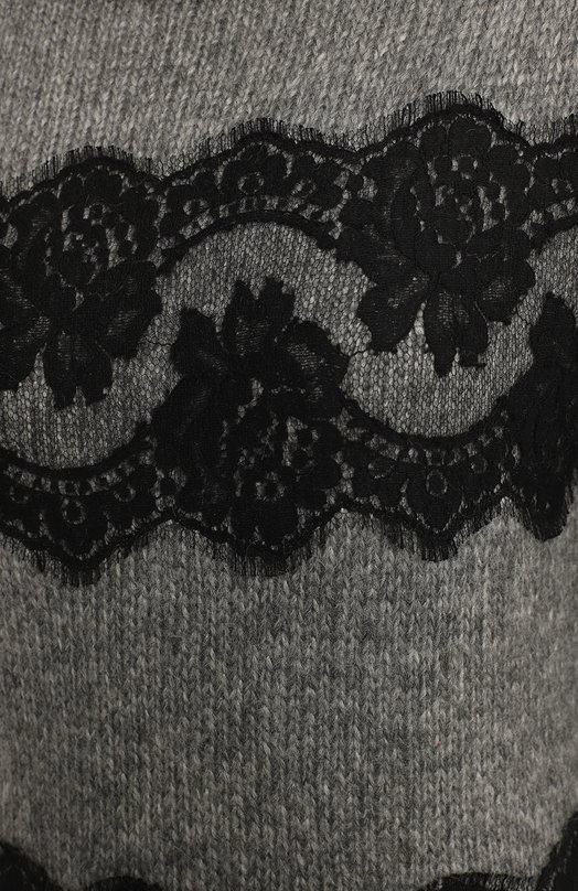 Платье из шерсти и хлопка | Dolce & Gabbana | Серый - 3