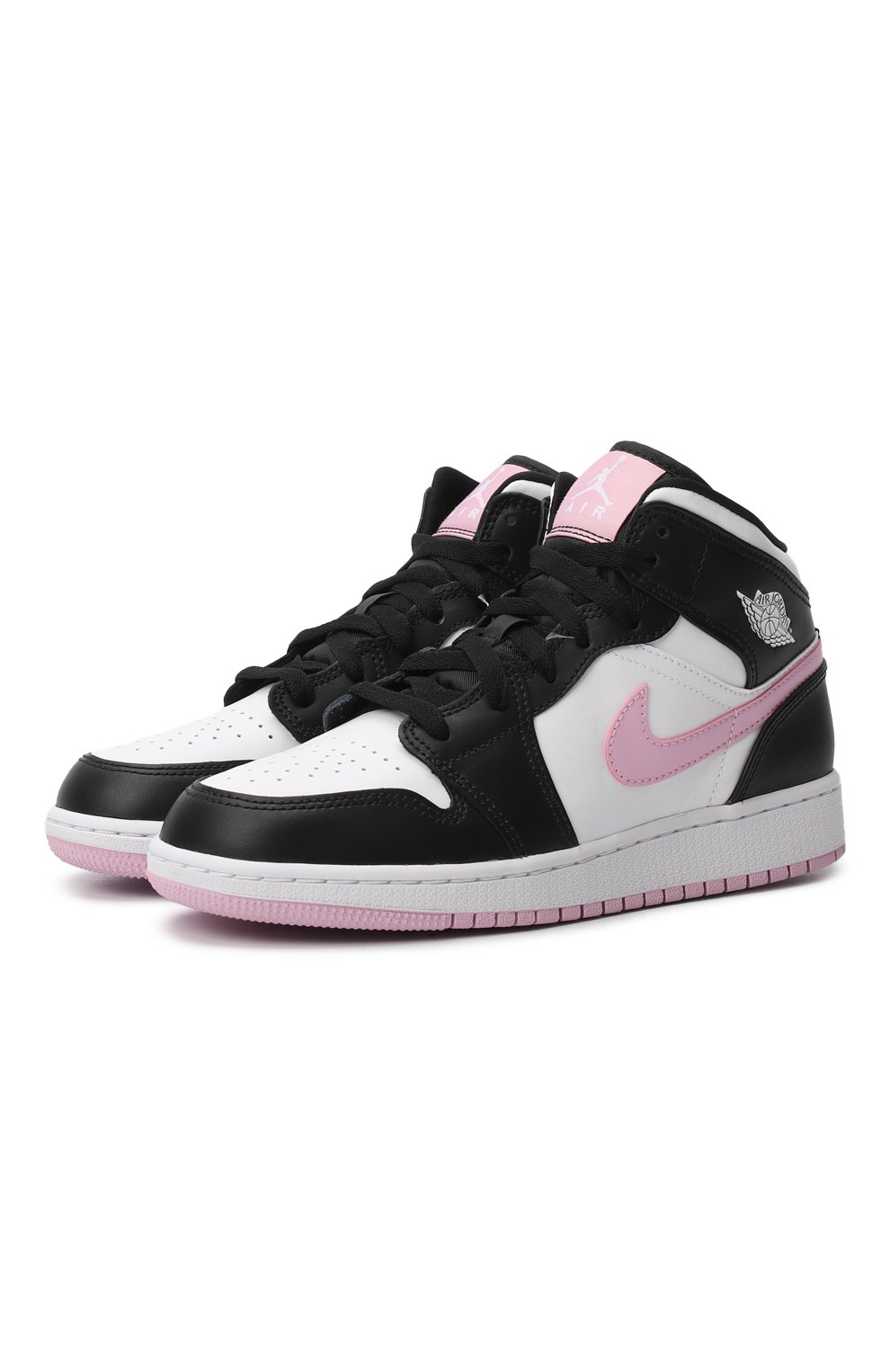 Кеды Air Jordan 1 Mid GS Arctic Pink | Nike | Чёрно-белый - 1