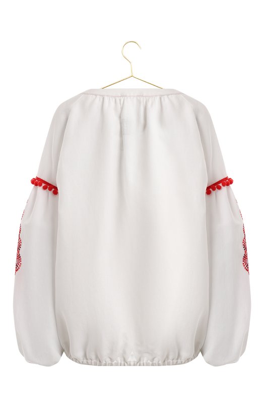 Блузка изо льна и вискозы | Forte Couture | Белый - 2