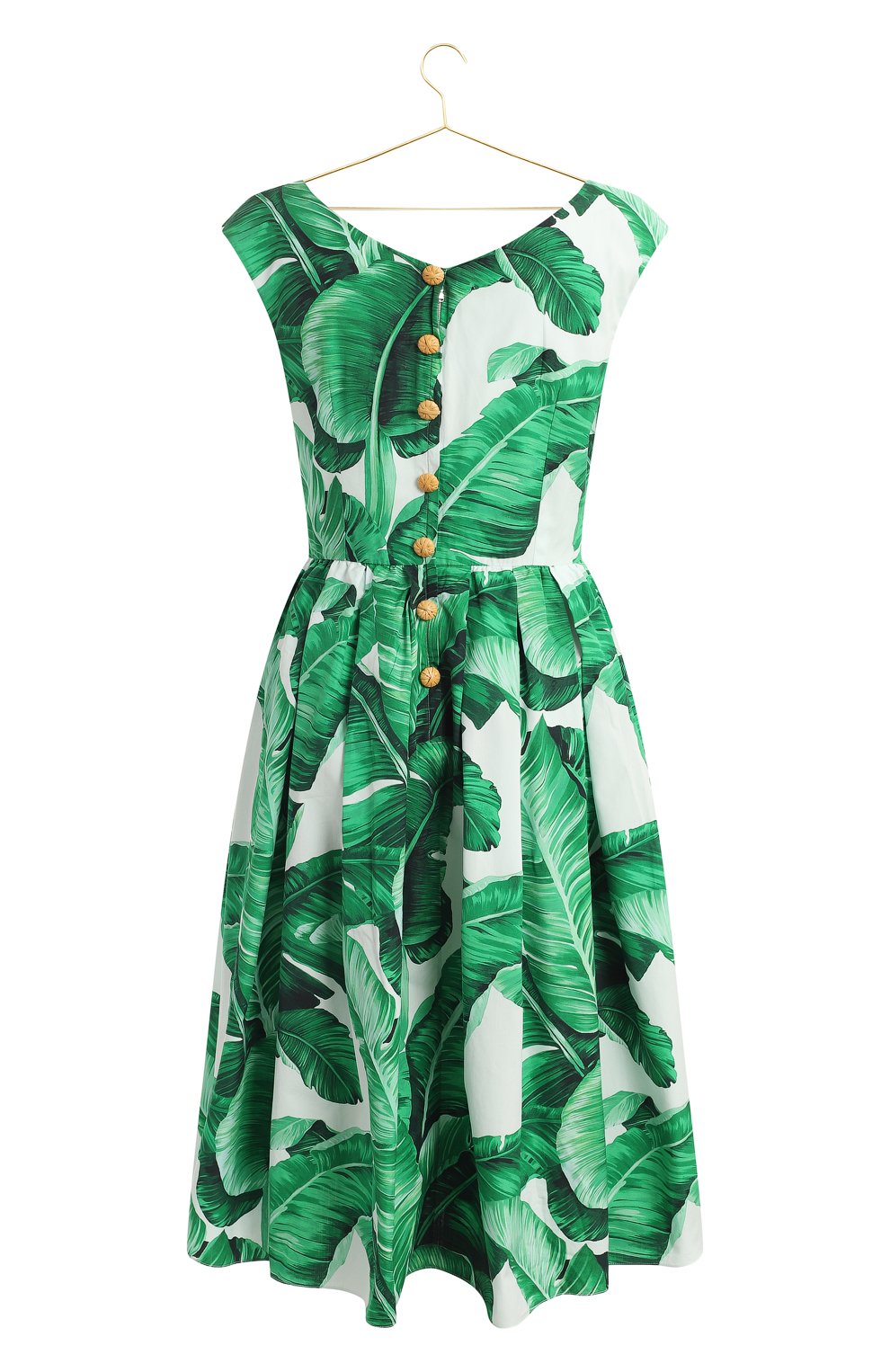 Хлопковое платье | Dolce & Gabbana | Зелёный - 2