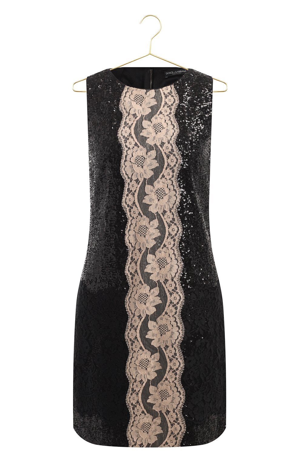 Платье с отделкой пайетками | Dolce & Gabbana | Чёрный - 1