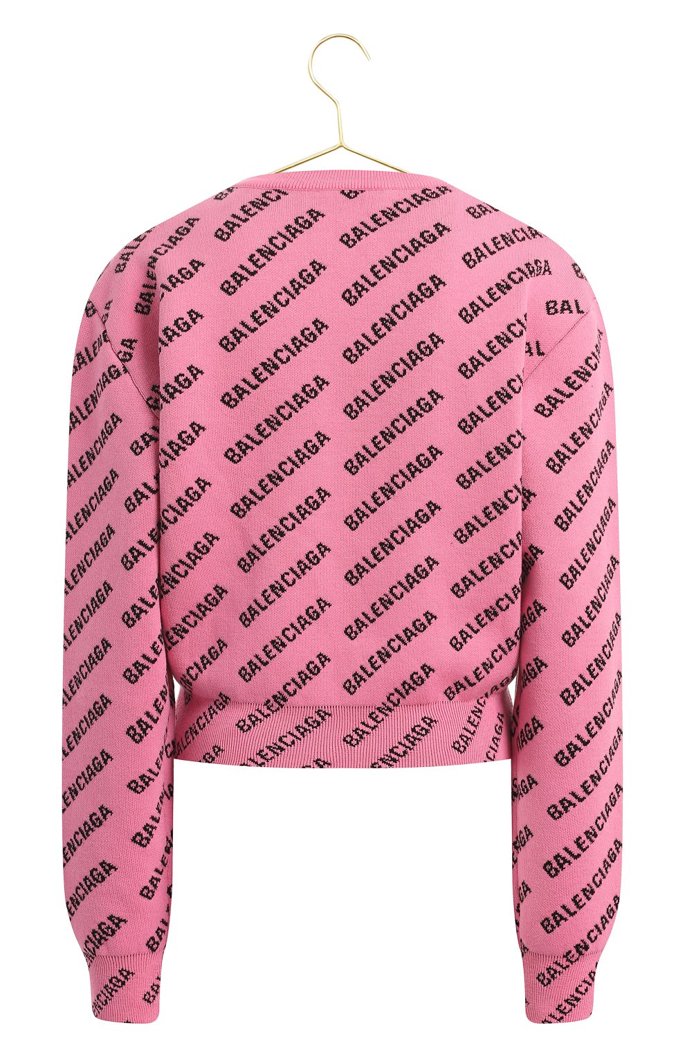 Пуловер из хлопка и шерсти | Balenciaga | Розовый - 2