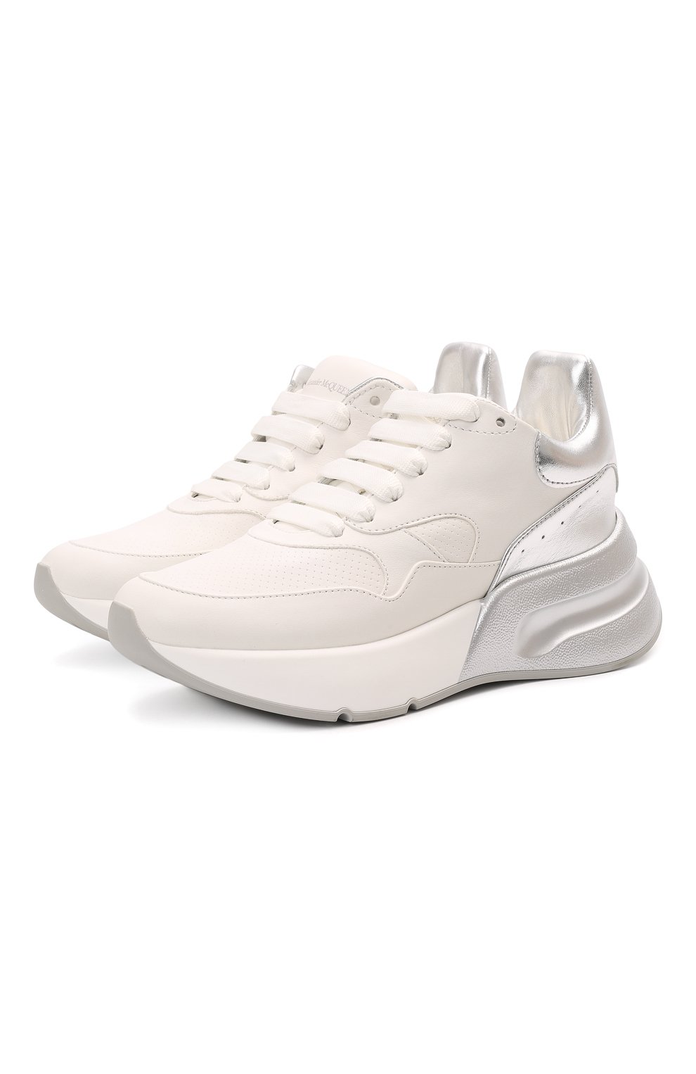 Кожаные кроссовки | Alexander McQueen | Белый - 1