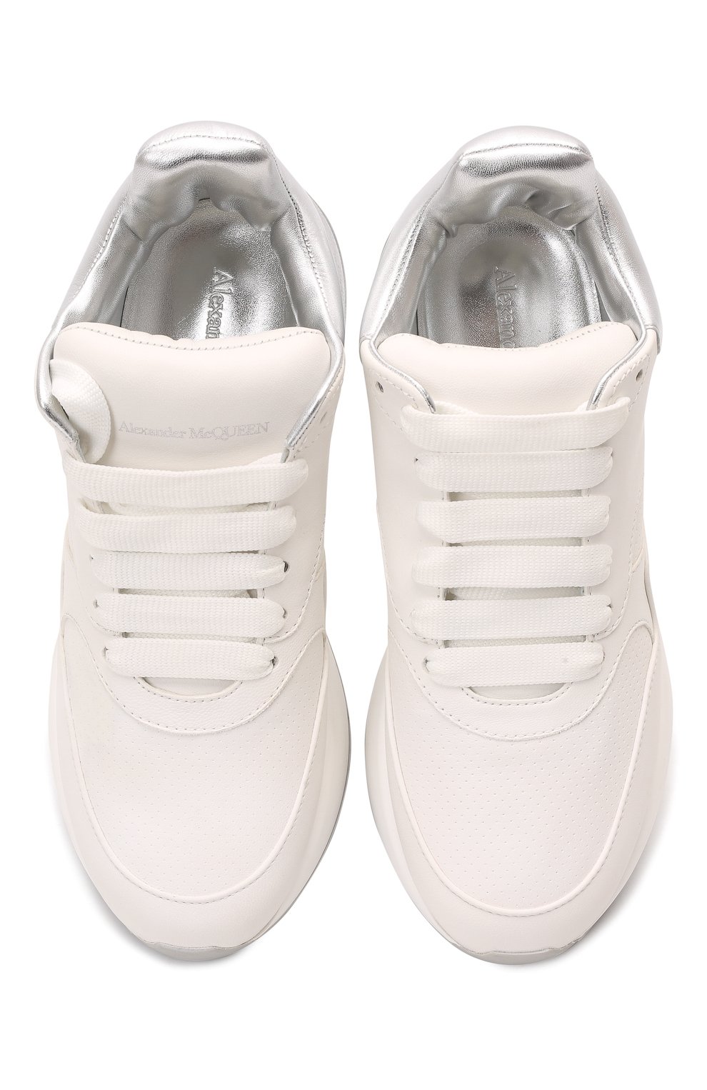 Кожаные кроссовки | Alexander McQueen | Белый - 2