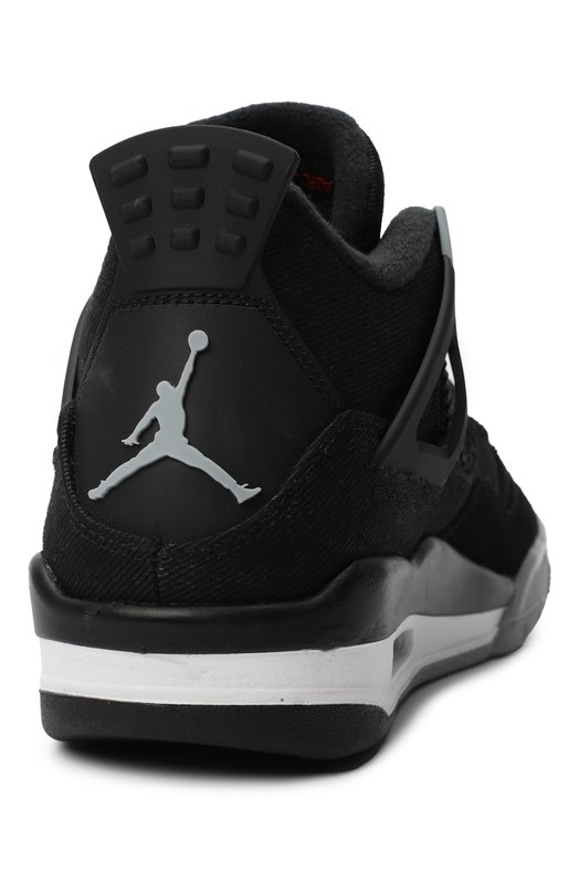 Кеды Jordan 4 Retro Black Canvas | Nike | Чёрный - 9