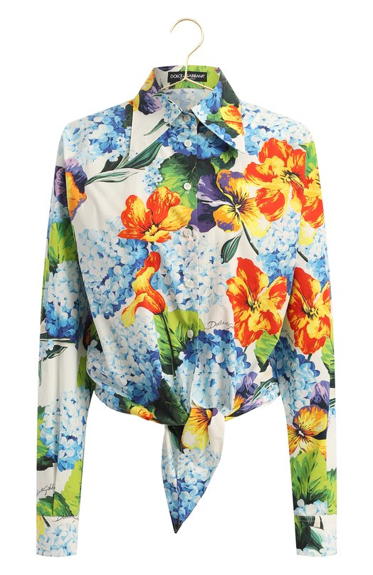 Хлопковая рубашка | Dolce & Gabbana | Разноцветный - 1