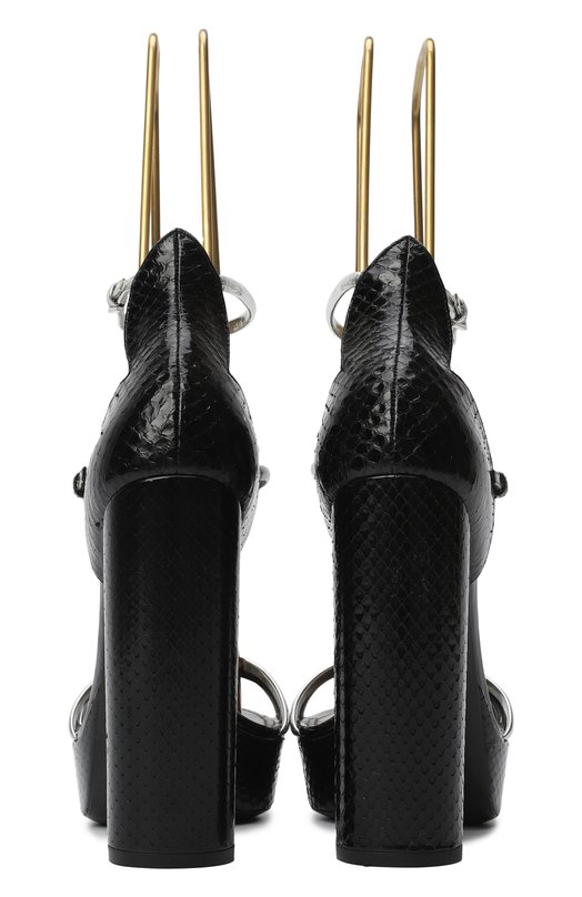 Босоножки из кожи питона | Louis Vuitton | Чёрный - 3