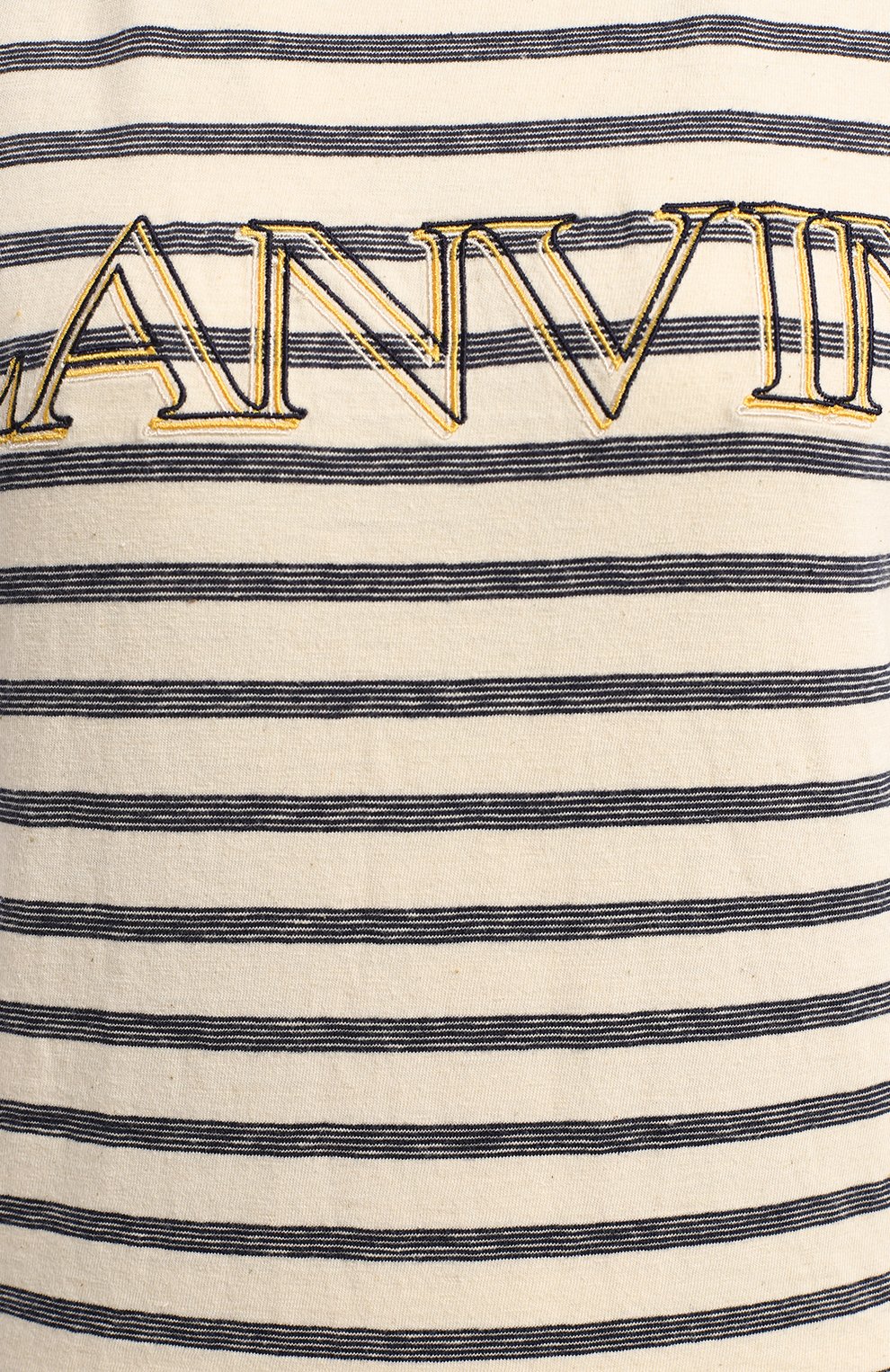 Хлопковая футболка | Lanvin | Кремовый - 3