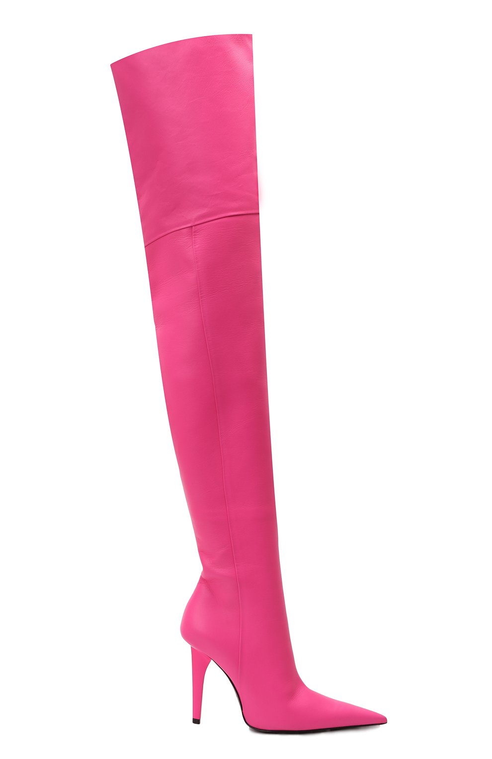 Кожаные ботфорты | Balenciaga | Розовый - 7