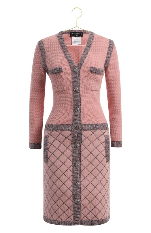 Платье из шелка и кашемира | Chanel | Розовый - 1