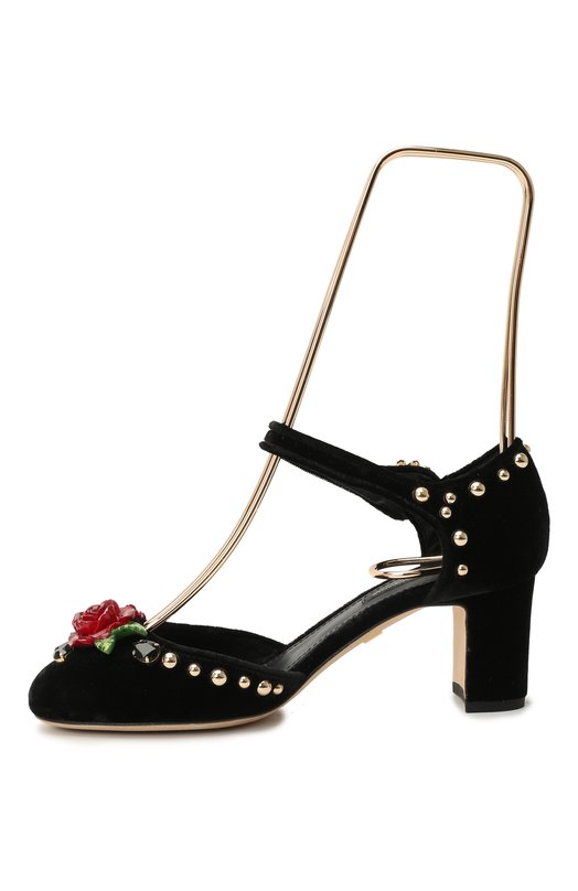 Текстильные туфли Vally | Dolce & Gabbana | Чёрный - 4