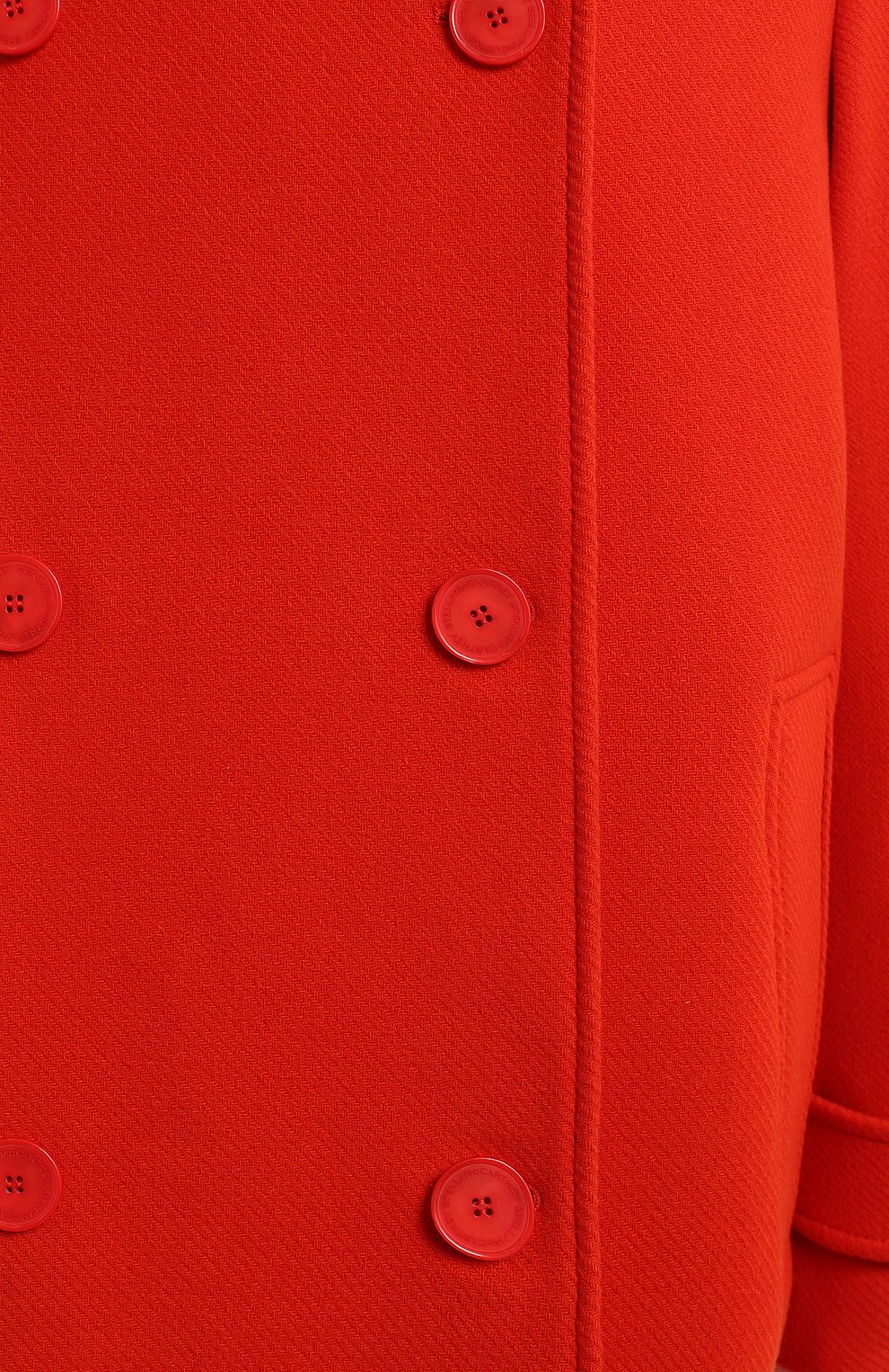 Шерстяное пальто | Stella McCartney | Оранжевый - 3
