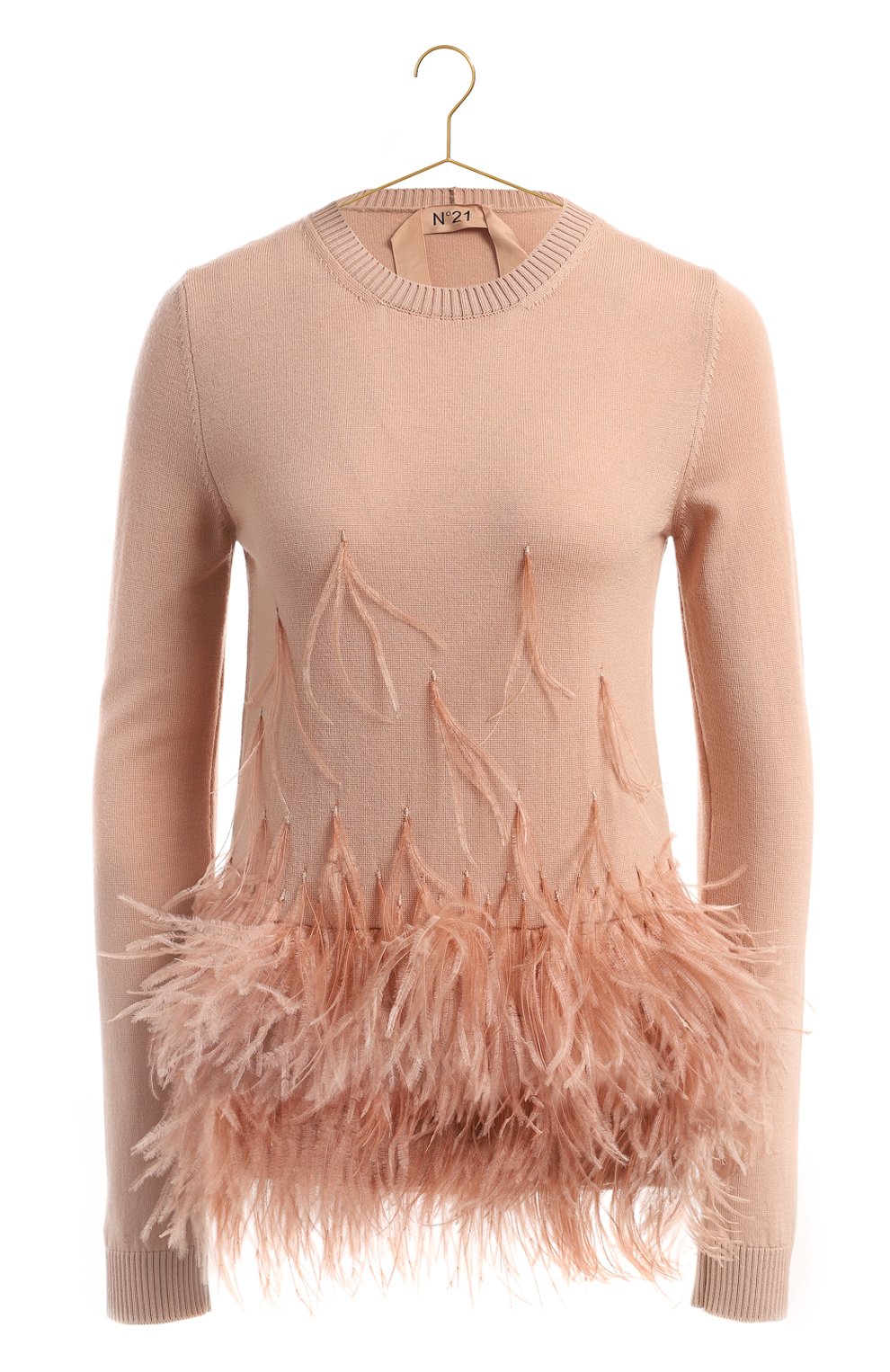 Шерстяной пуловер | N21 | Розовый - 1