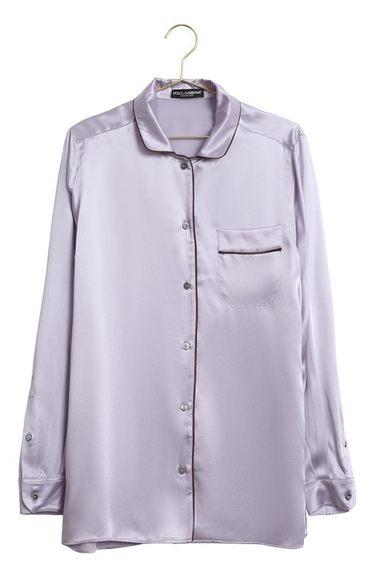 Шелковая рубашка | Dolce & Gabbana | Фиолетовый - 1