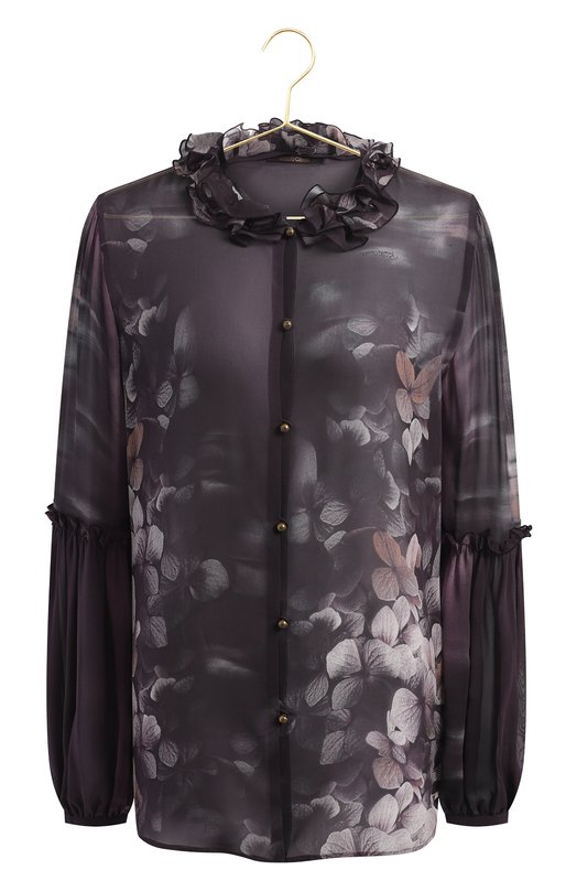 Шелковая блузка | Roberto Cavalli | Фиолетовый - 1