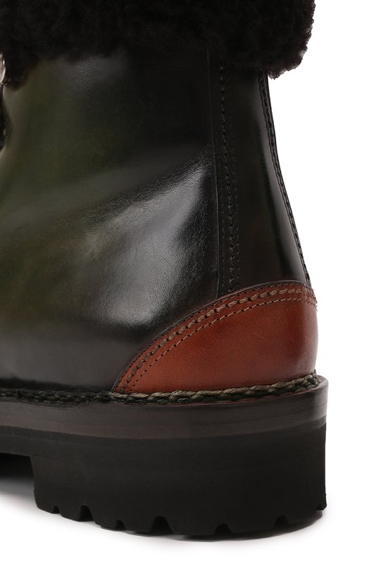 Кожаные ботинки | Ralph Lauren | Хаки - 8