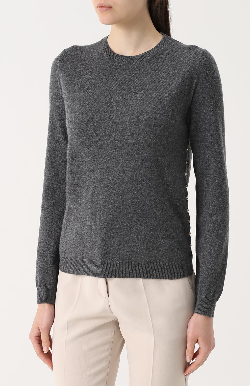 Кашемировый пуловер | Valentino | Серый - 5