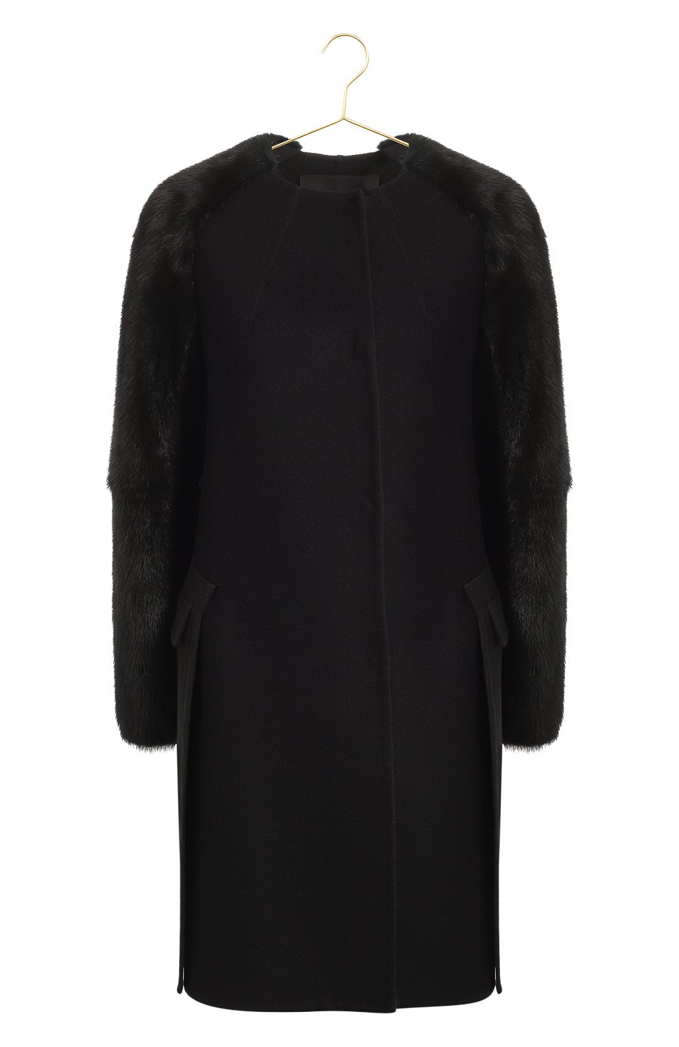 Комбинированное пальто | Fendi | Чёрный - 1