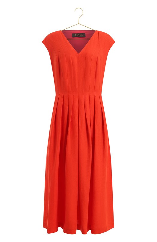 Льняное платье | Loro Piana | Оранжевый - 1