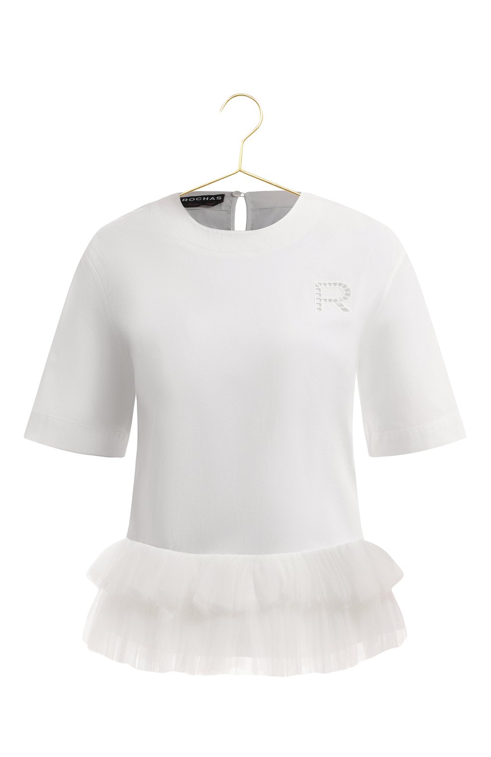 Хлопковая блузка | Rochas | Белый - 1