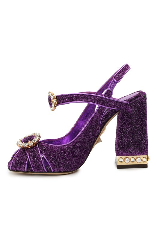Комбинированные босоножки Bette Quadra 105 | Dolce & Gabbana | Фиолетовый - 6