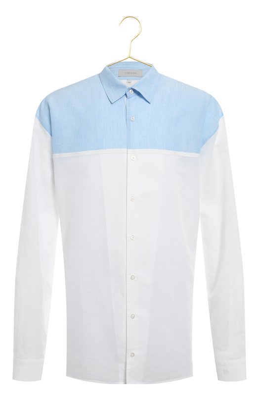 Рубашка из хлопка и льна | Cortigiani | Голубой - 1
