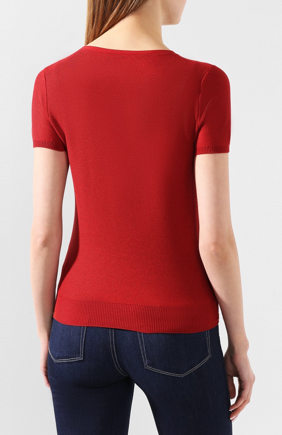 Пуловер из шелка и хлопка | Loro Piana | Красный - 6