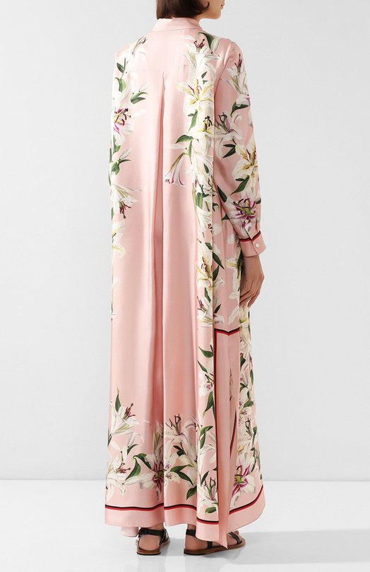 Шелковое платье | Dolce & Gabbana | Розовый - 6