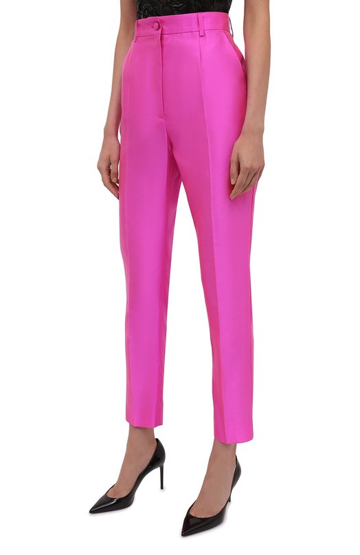 Шелковые брюки | Dolce & Gabbana | Розовый - 6