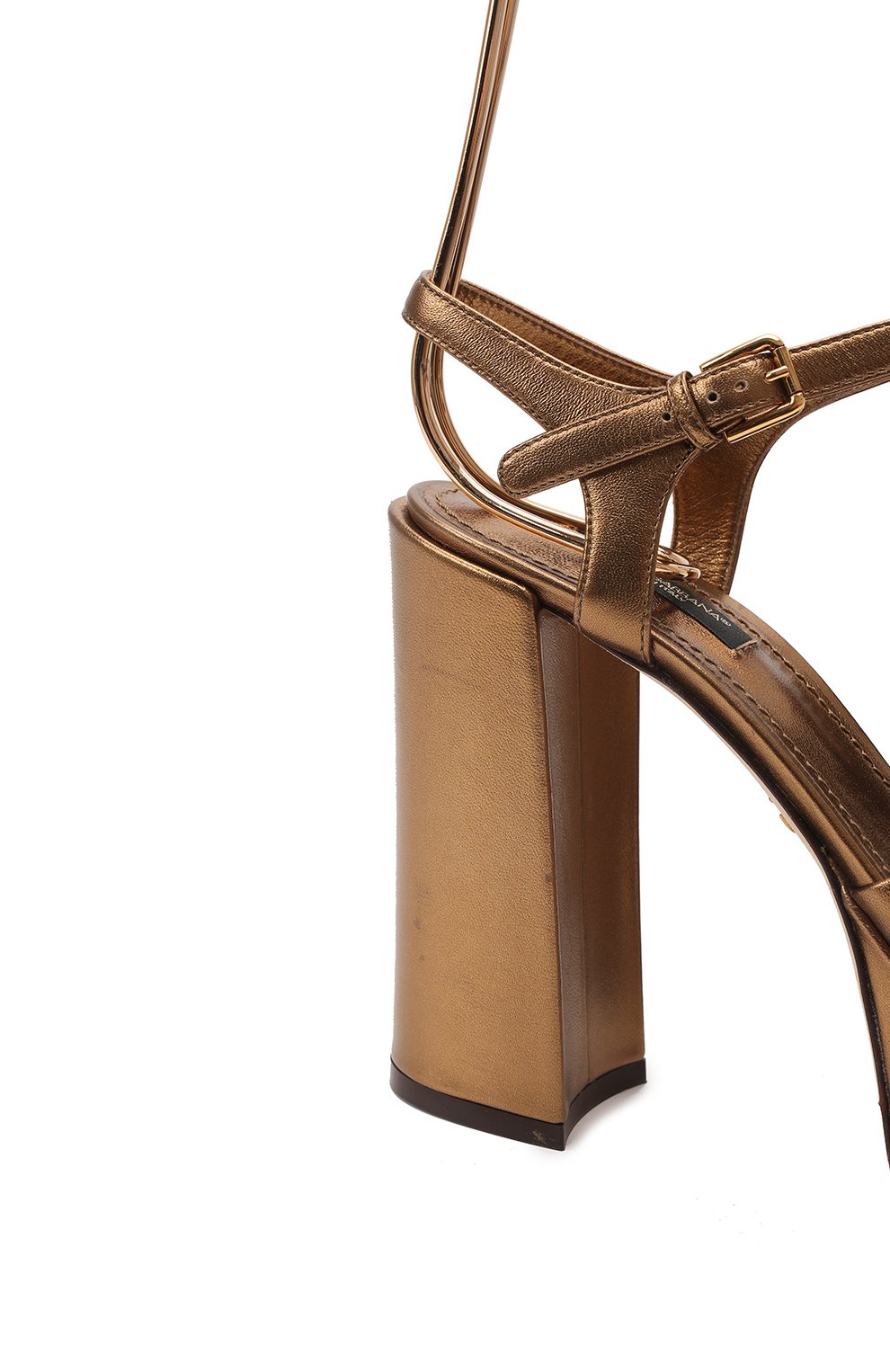 Кожаные босоножки Keira | Dolce & Gabbana | Золотой - 9