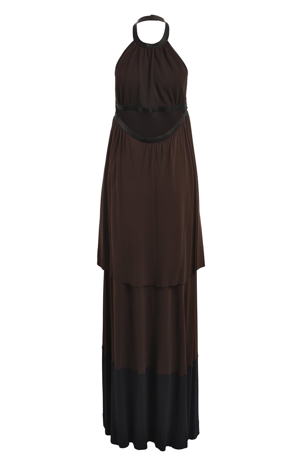 Комбинированное платье | Louis Vuitton | Коричневый - 2
