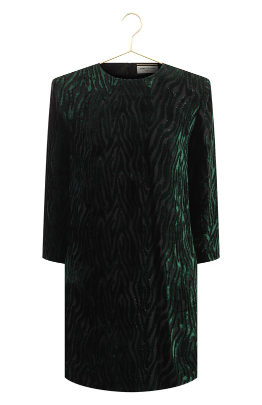 Платье из вискозы и шелка | Saint Laurent | Зелёный - 1