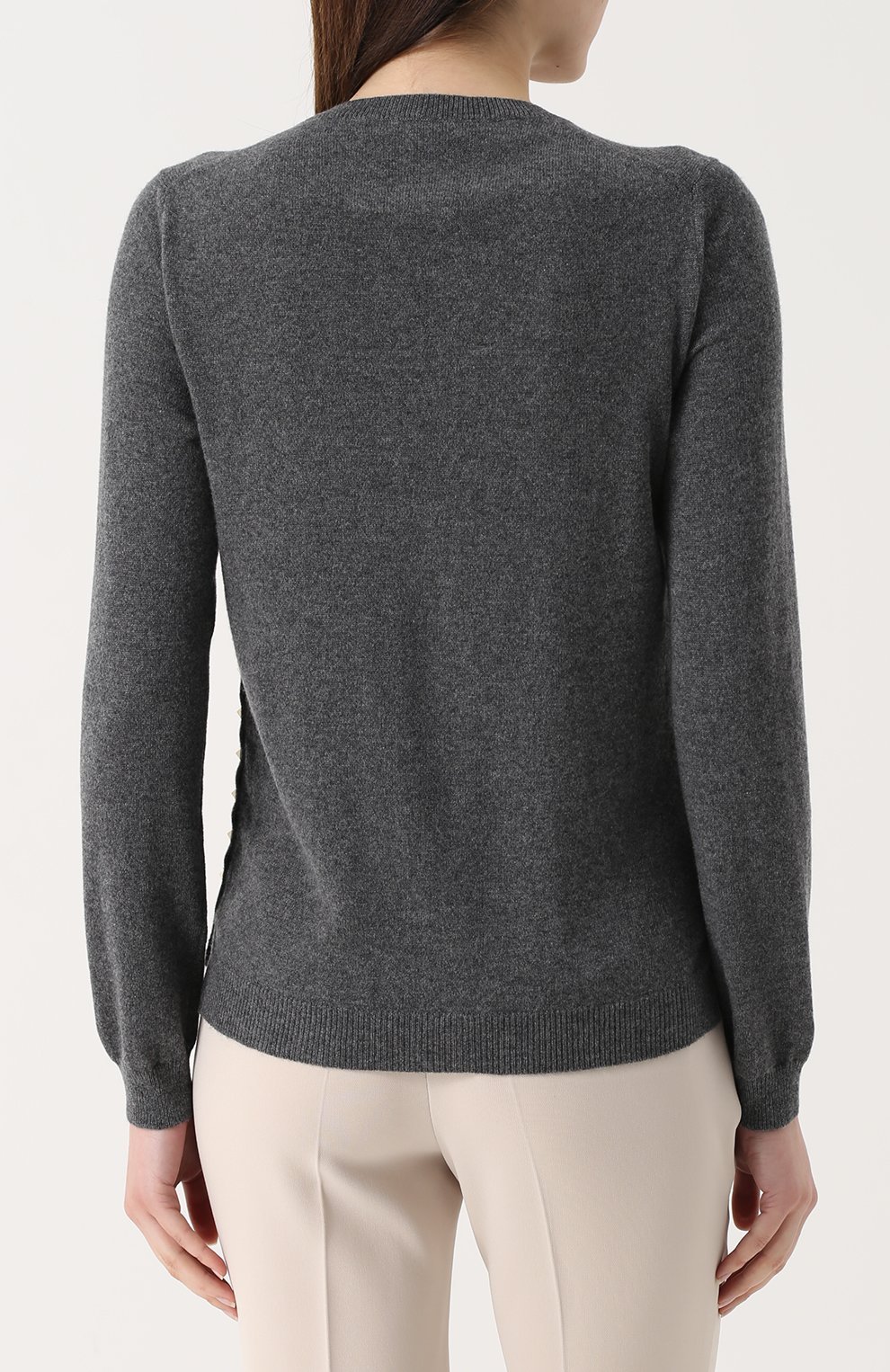 Кашемировый пуловер | Valentino | Серый - 6