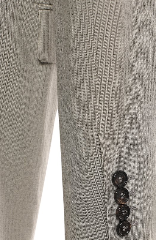 Пиджак из шерсти и хлопка | Burberry | Серый - 4