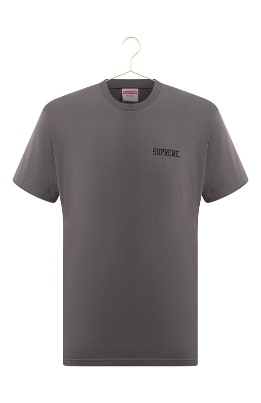 Хлопковая футболка | Supreme | Серый - 1