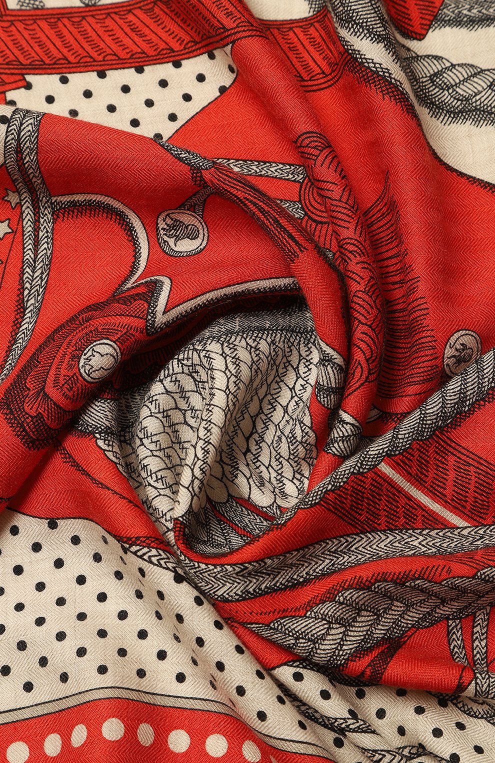 Платок из кашемира и шелка | Hermes | Красный - 2